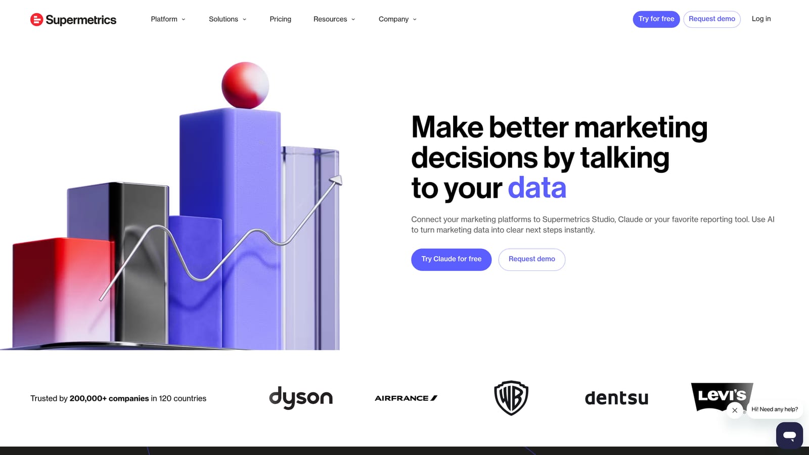 Screenshot of Supermetrics website