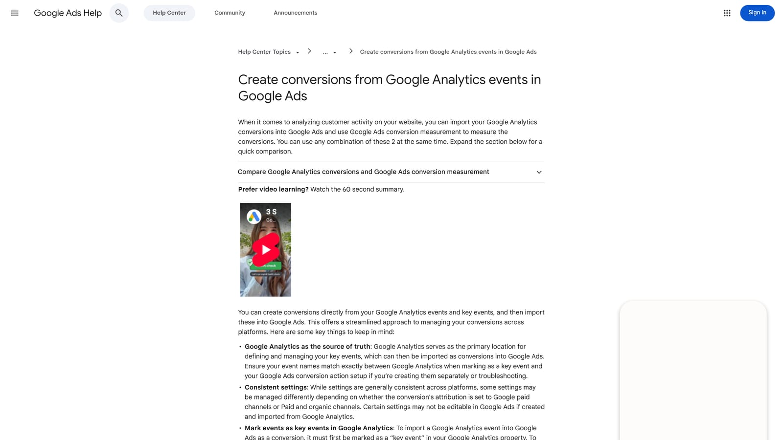 Screenshot of Google Ads Automated Rules website