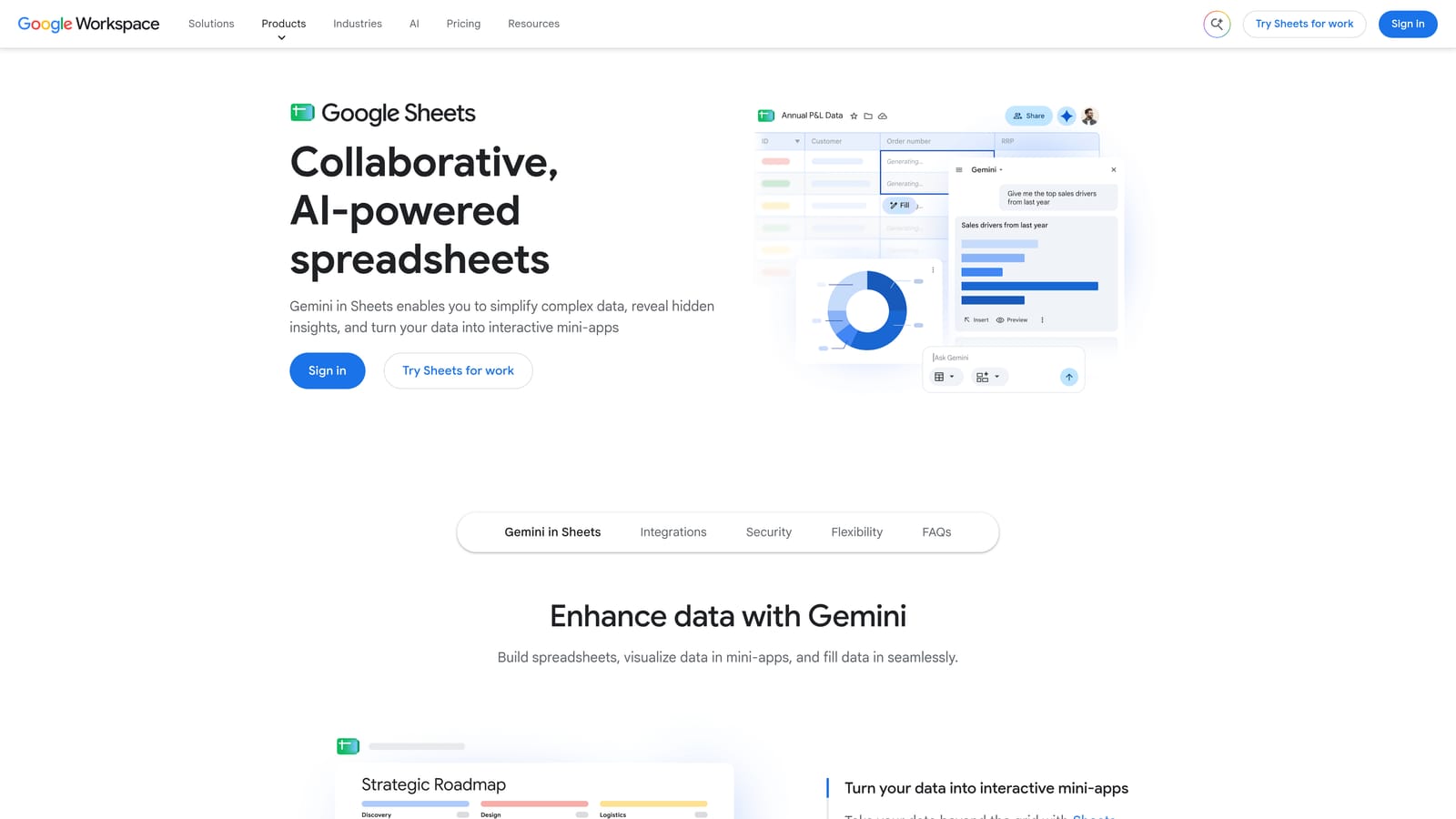 Screenshot of Spreadsheet Workflow (Google Sheets or Excel) website