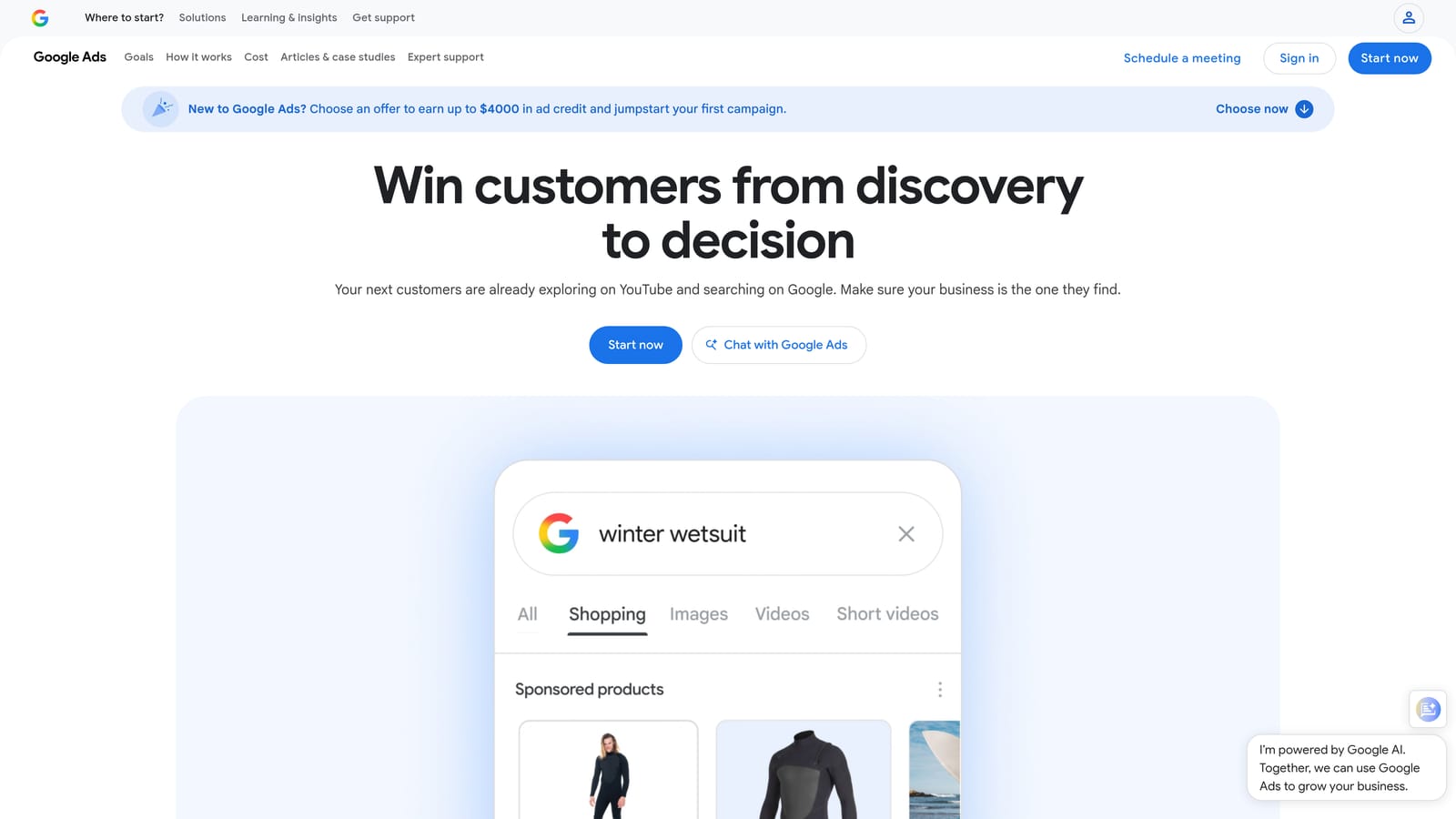 Screenshot of Google Ads Smart Bidding website