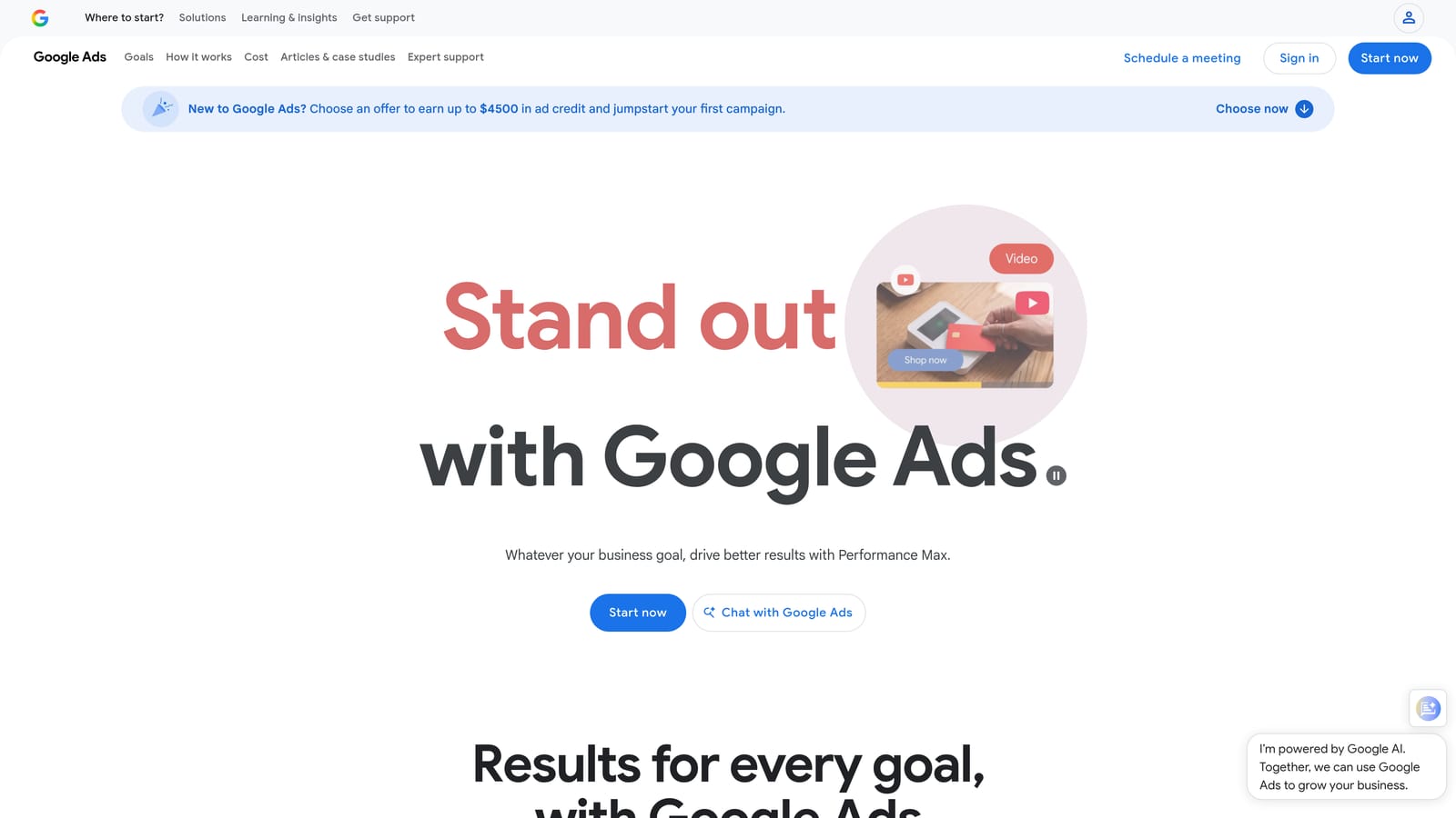 Screenshot of Google Keyword Planner website