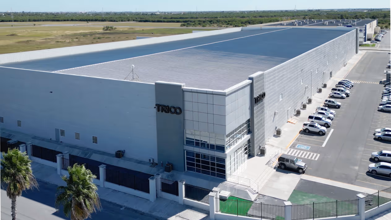Aerial shot of Trico building.
