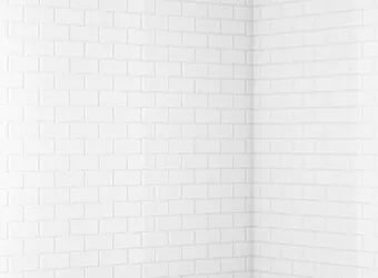 3″ x 6″ subway style tile-patterned wall Bath Fitter