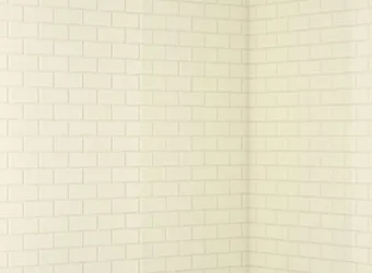 3″ x 6″ subway style tile-patterned wall Bath Fitter