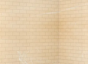 3″ x 6″ subway style tile-patterned wall Bath Fitter