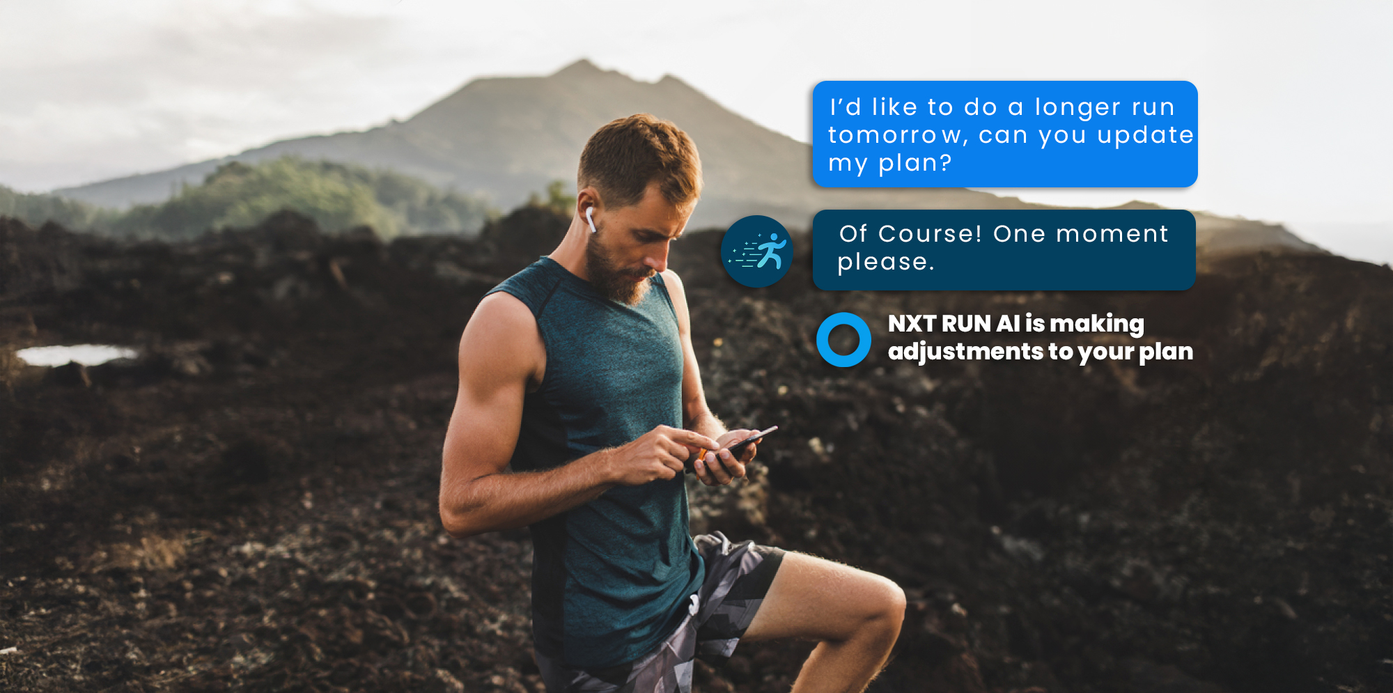 NXT RUN adaptive plan adjustments showing workout difficulty controls