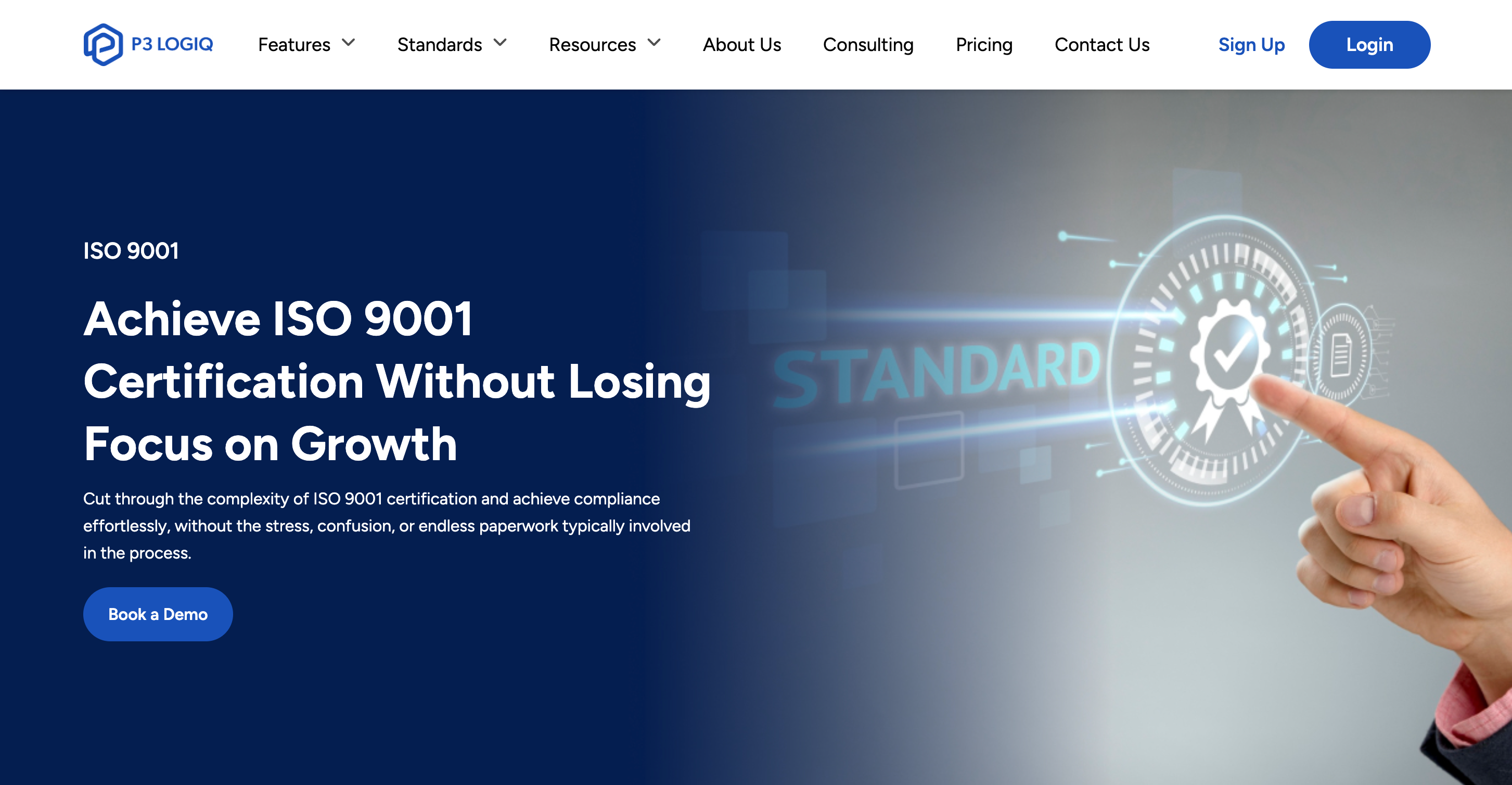 P3 LogiQ best ISO 9001 compliance software platform.