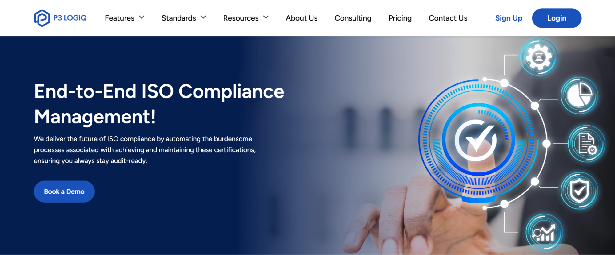 P3 LogiQ is one of the best ISO 9001 software and compliance management system platforms.