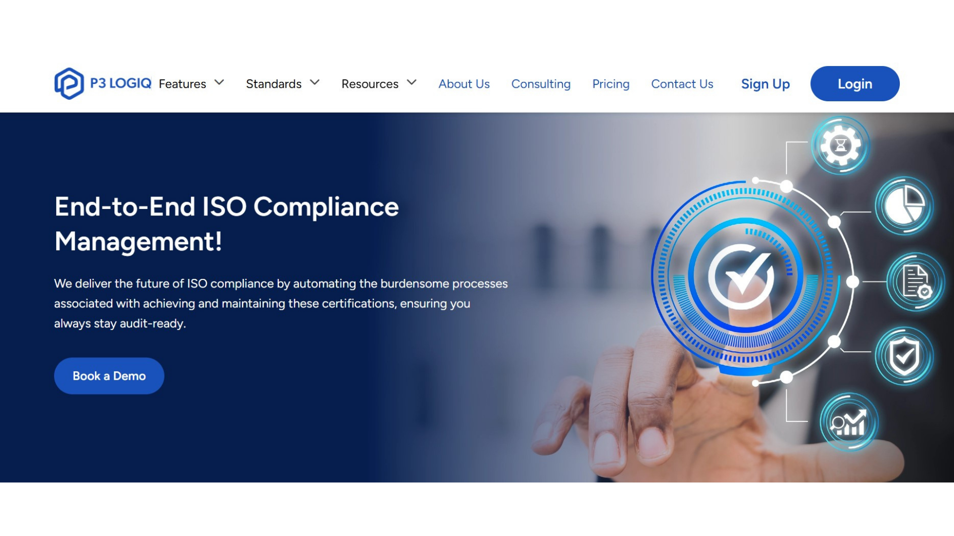 P3 LogiQ is one of the best ISO 9001 software and compliance management system platforms.