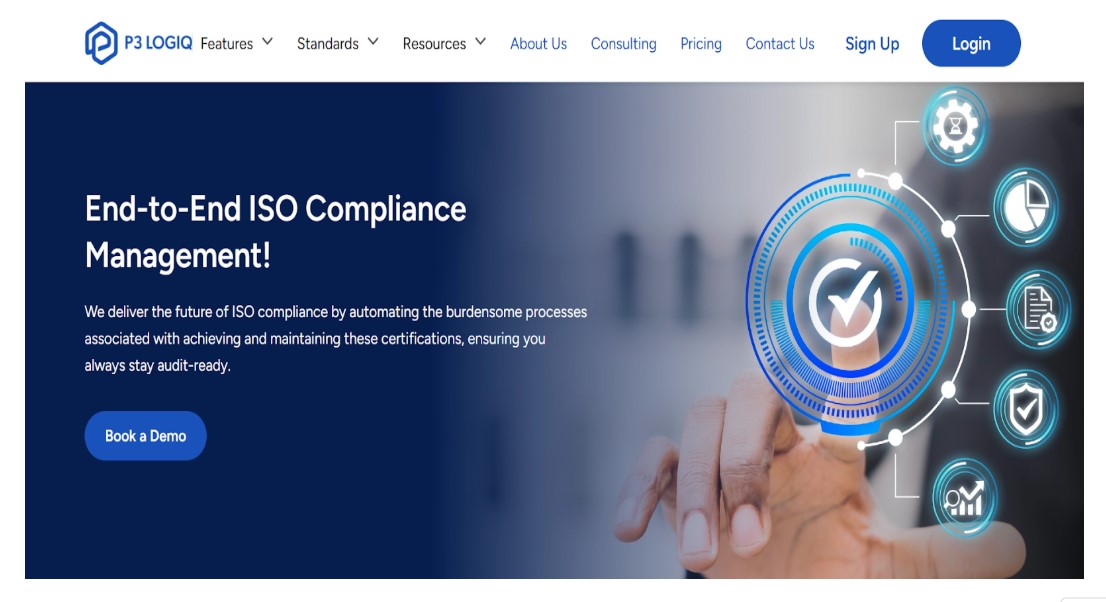 P3 LogiQ is one of the best ISO 9001 software and compliance management system platforms.