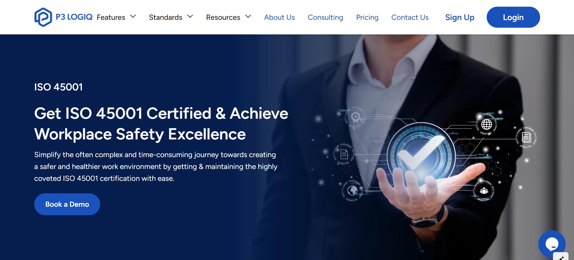 P3 LogiQ helps you to simplify the entire ISO 45001 certification process from gap analysis to audit readiness.