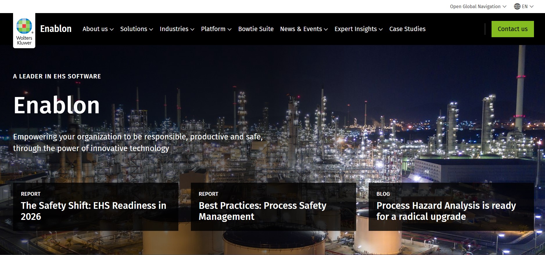 Enablon is one of the best ISO 45001 EHS compliance and management platforms.