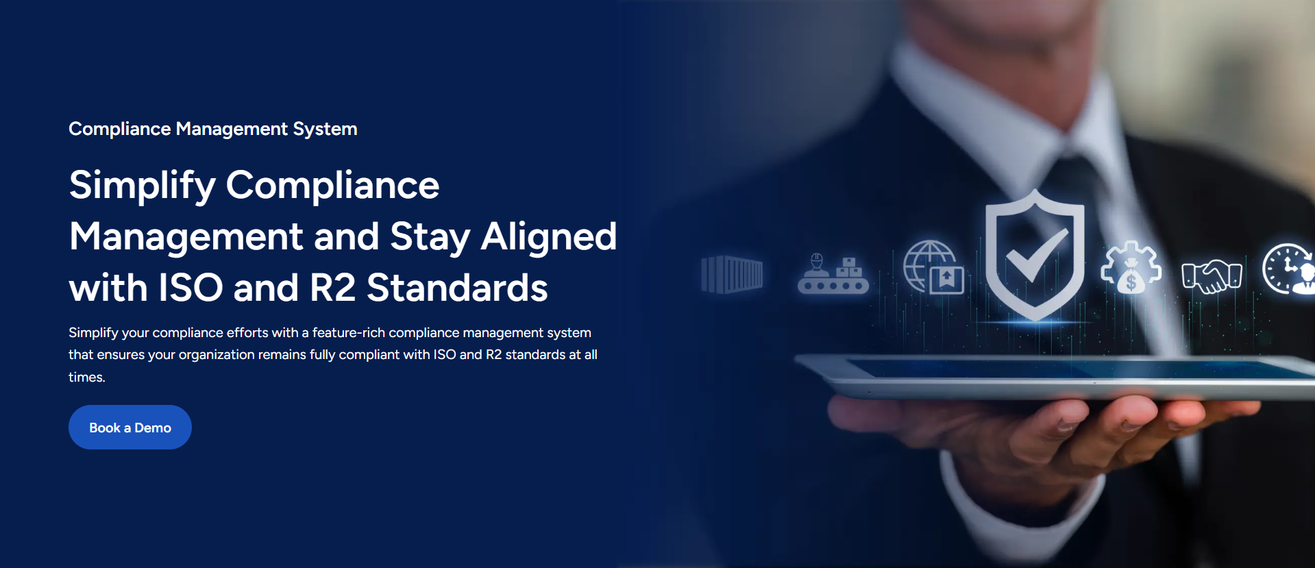 P3 LogiQ compliance management dashboard showing ISO 45001 compliance tracking all in one system.