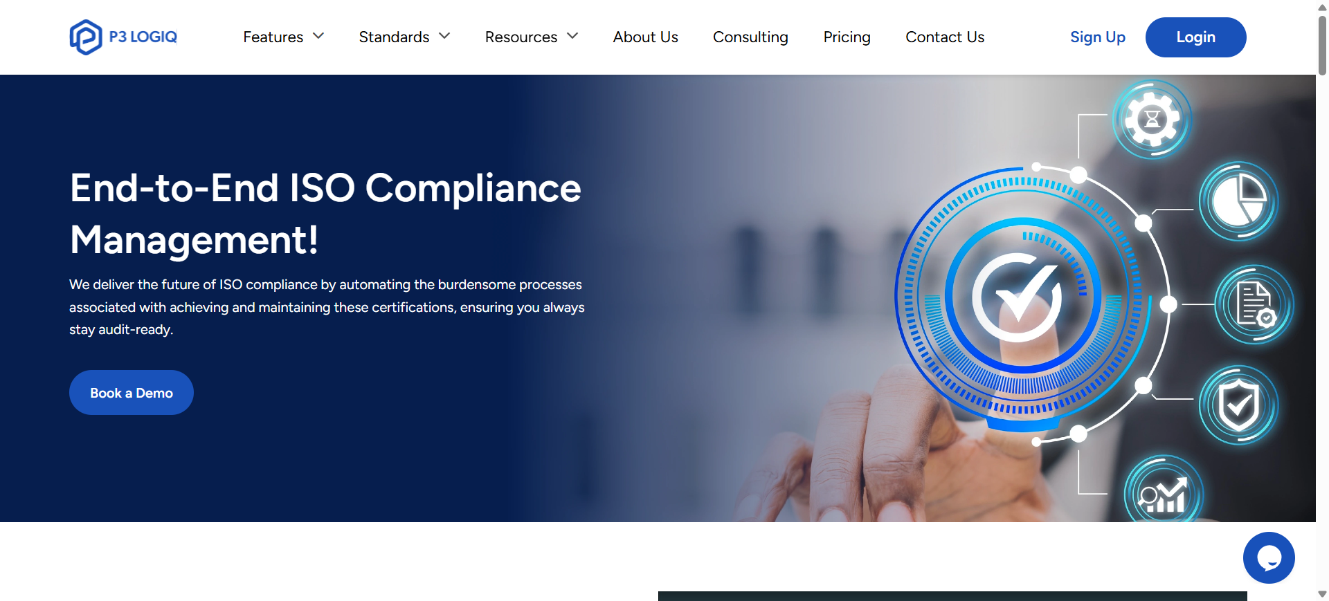 P3 LogiQ’s integrated management platform for ISO 9001 and ISO 45001 compliance, audits, and much more in a centralized system.
