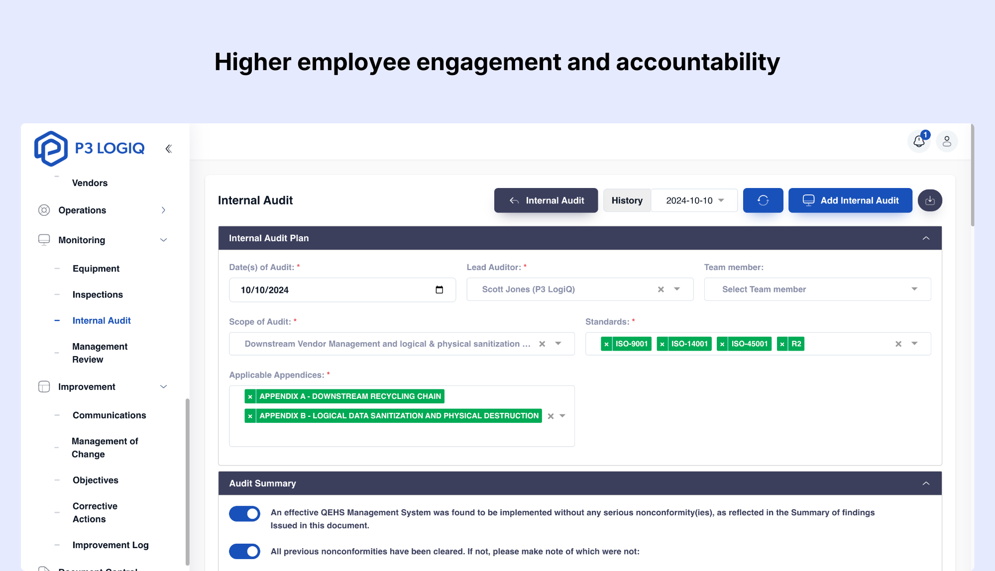 Benefits of ISO 9001 certification for improving employee engagement and accountability.