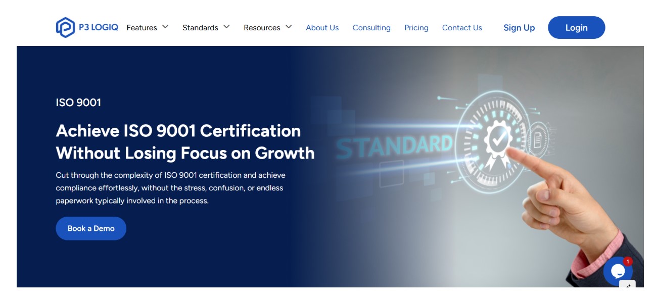 P3 LogiQ helps you to simplify the entire ISO certification process from gap analysis to audit readiness.