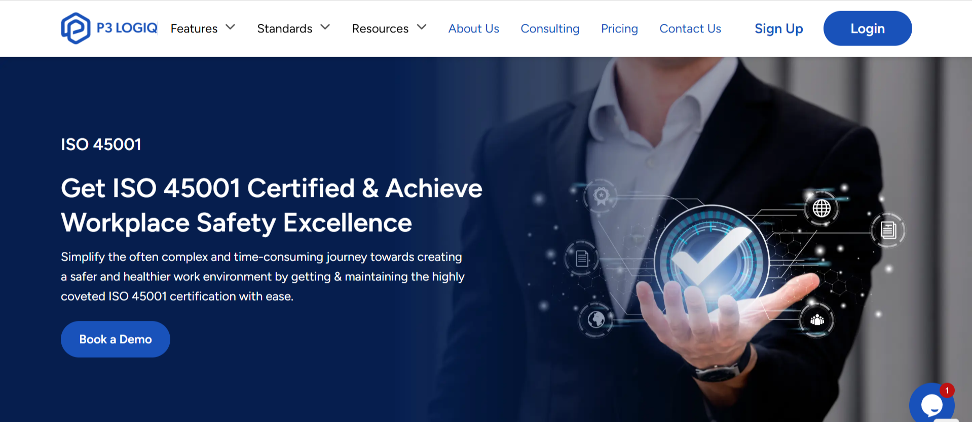 P3 LogiQ helps you to simplify the entire ISO 45001 certification process from gap analysis to audit readiness.