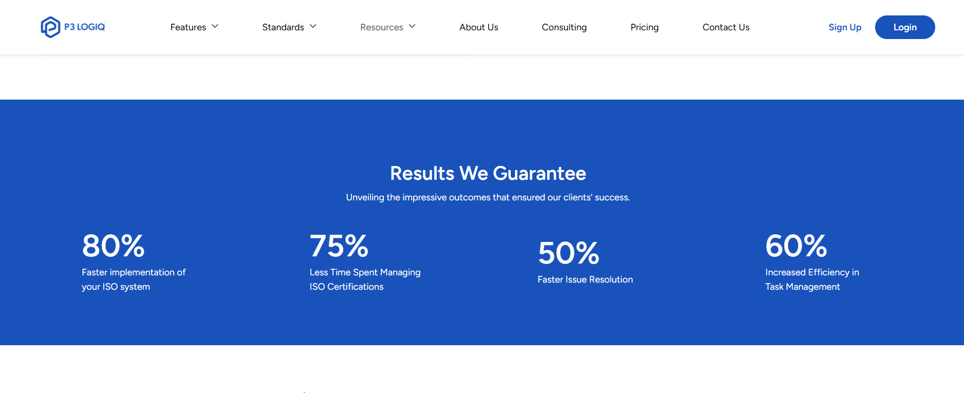 P3 LogiQ delivers faster ISO implementation, certification management, and compliance efficiency among Qualio alternatives.