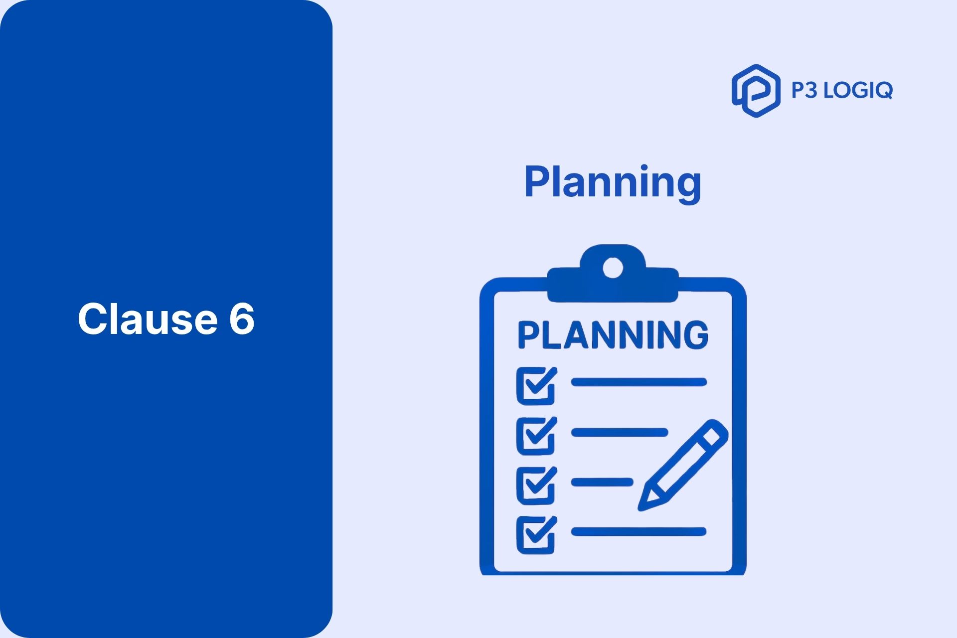 ISO 45001 checklist for planning processes, risks, and compliance requirements.