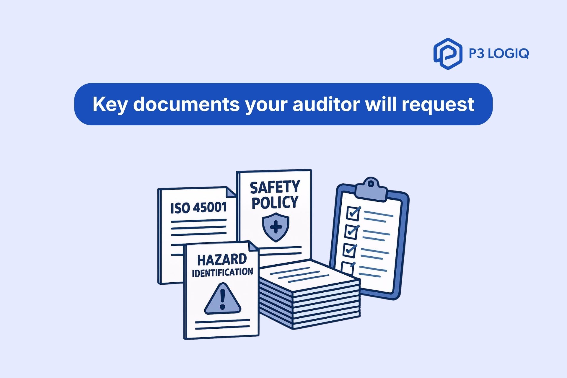 ISO 45001 checklist for audit documents and compliance records.