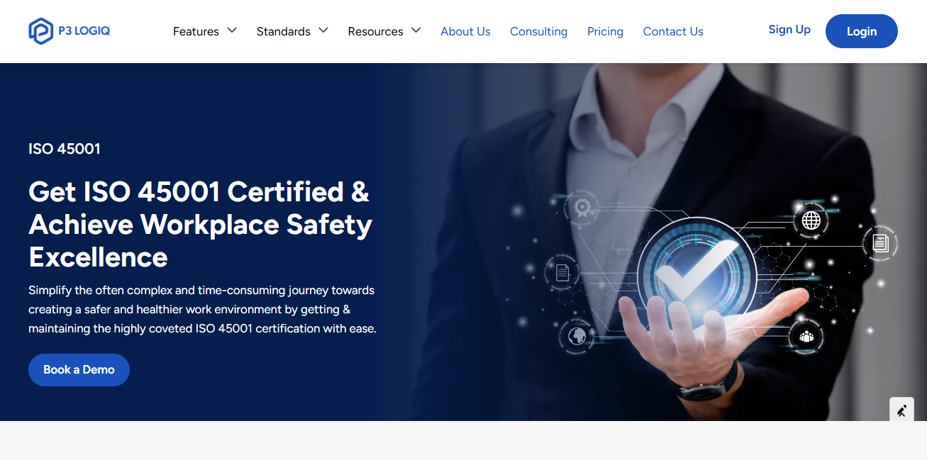 ISO 45001 compliance checklist supporting audit readiness and certification management.