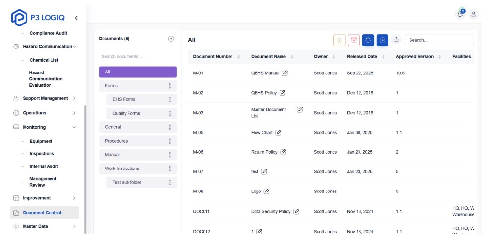 Document management platform by P3 LogiQ is among Scrut alternatives for startups seeking better quality management software.