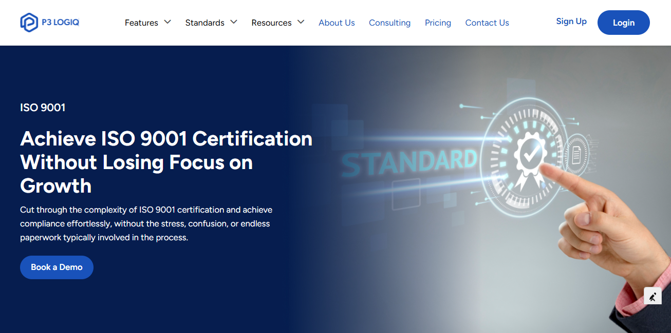P3 LogiQ ISO 9001:2026 climate amendment compliance platform.