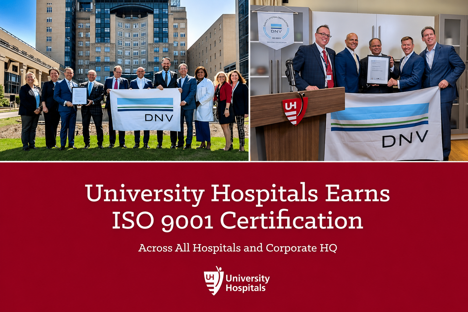 University Hospital demonstrating ISO 9001 healthcare certification benefits through consistent quality management, patient trust, and operational reliability.