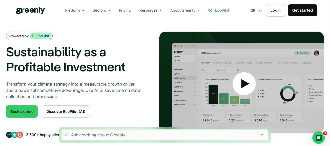 Greenly is a Dcycle alternative for carbon accounting, ESG management, and sustainability reporting.