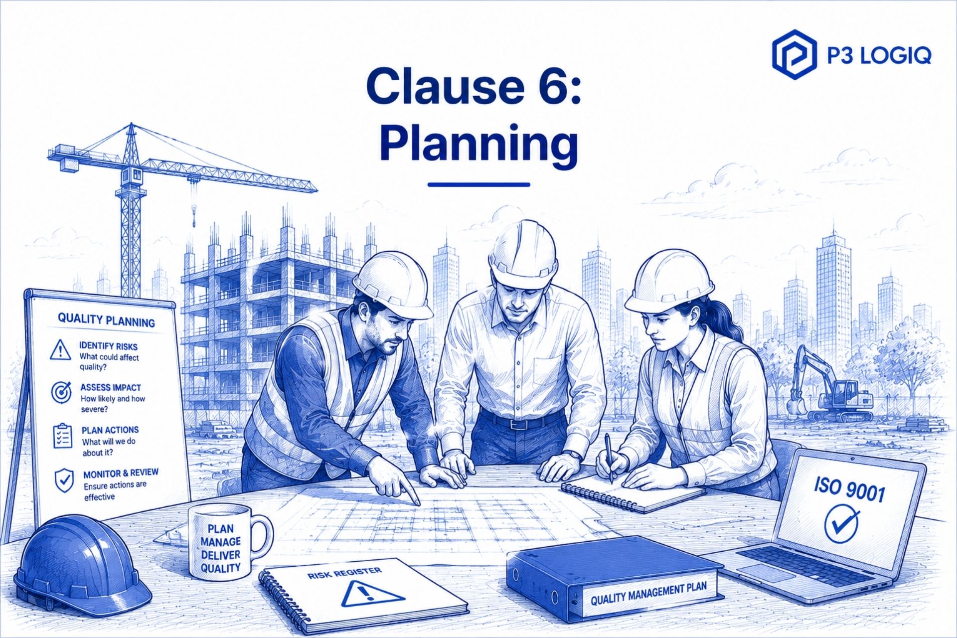 ISO 9001 Clause 6 planning for construction quality management.