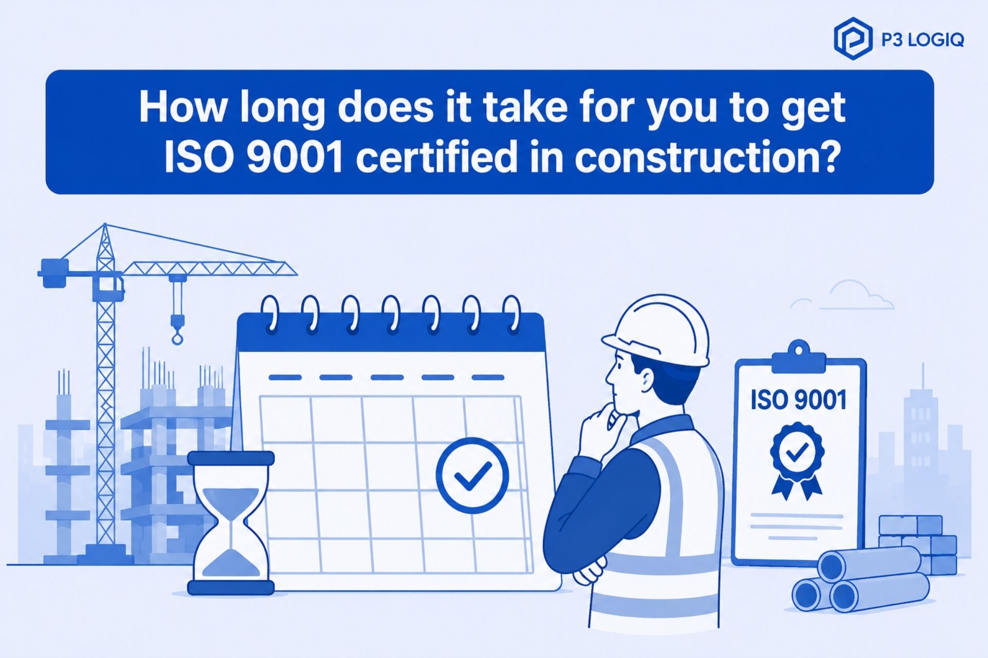 ISO 9001 certification timeline for construction companies.