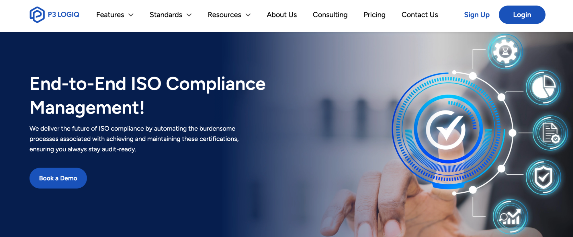 P3 LogiQ is one of the best ISO 9001 software and compliance management system platforms.