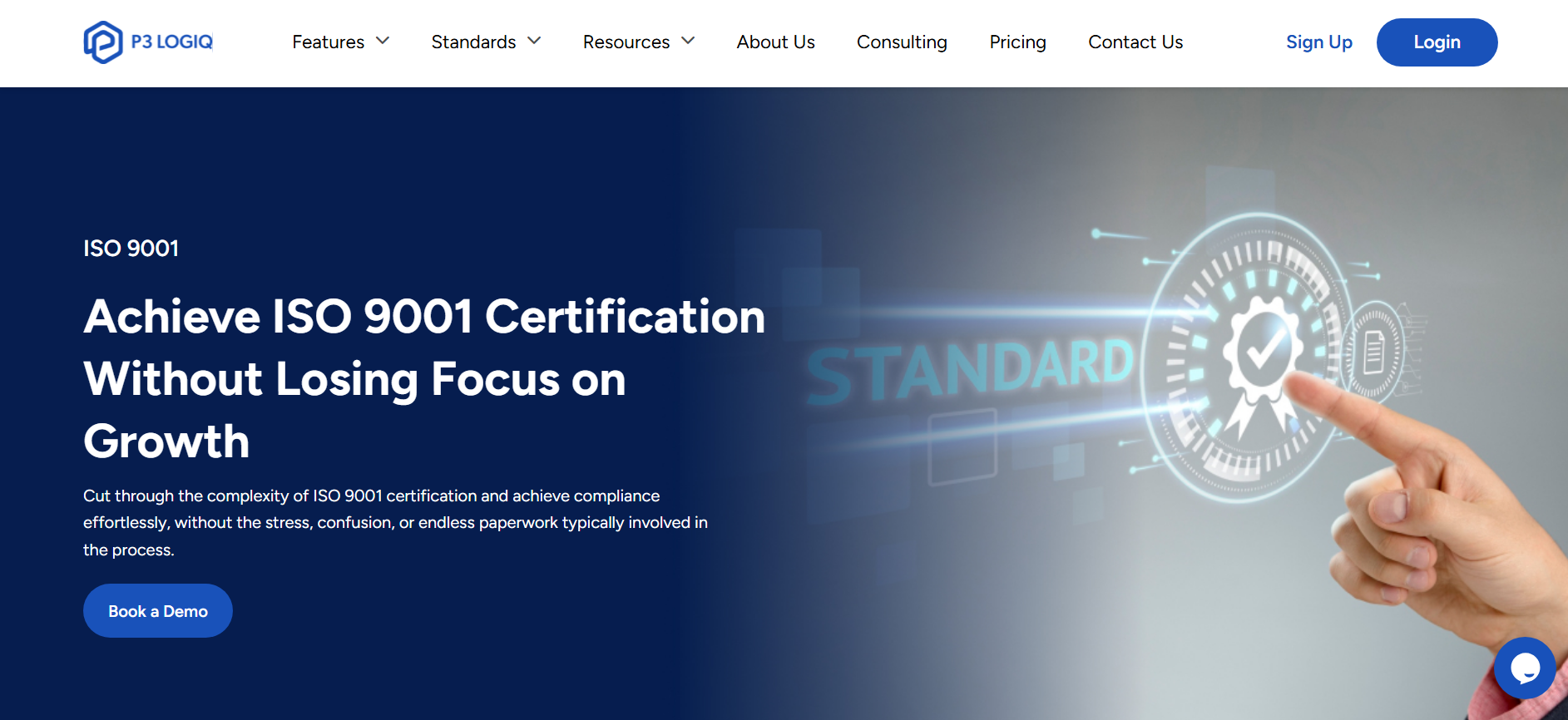 P3 Logiq ISO 9001 certification solution for logistics companies to simplify quality management, compliance, and business growth.