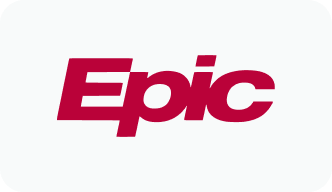 Epic wordmark logo in red on a white background.