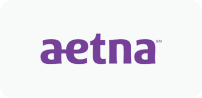 Aetna company logo in purple text on a white background.
