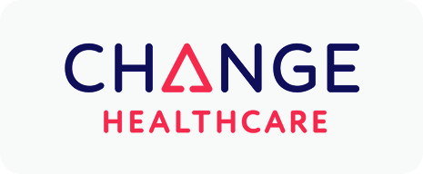 Change Healthcare logo with stylized letter A as a red triangle.