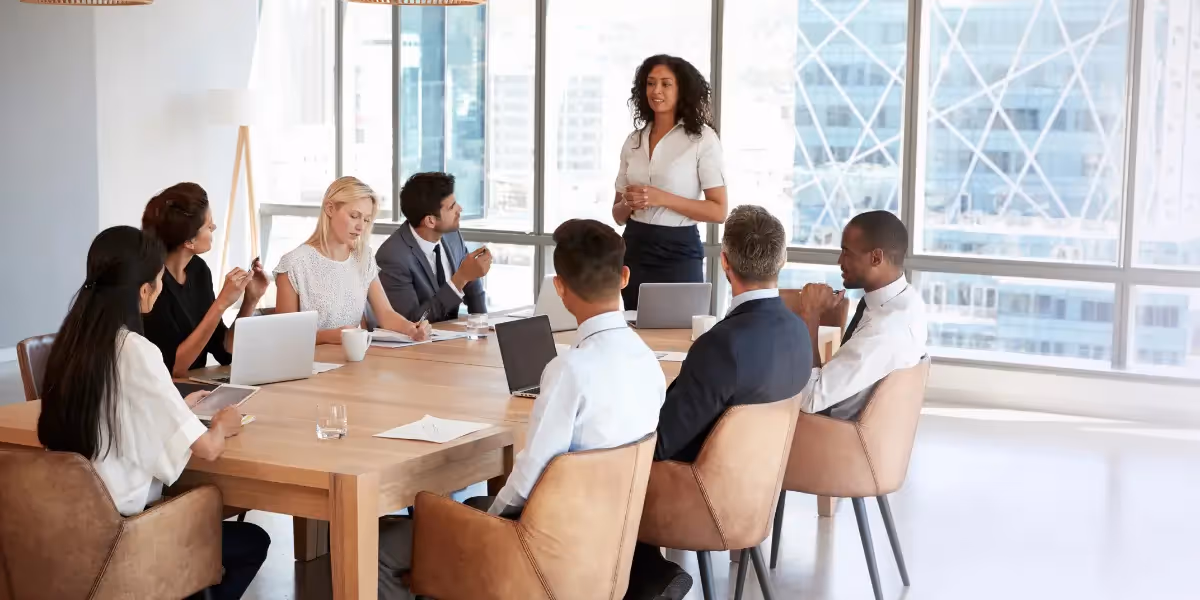 Board Member discussing Climate Change, Governance and ESG