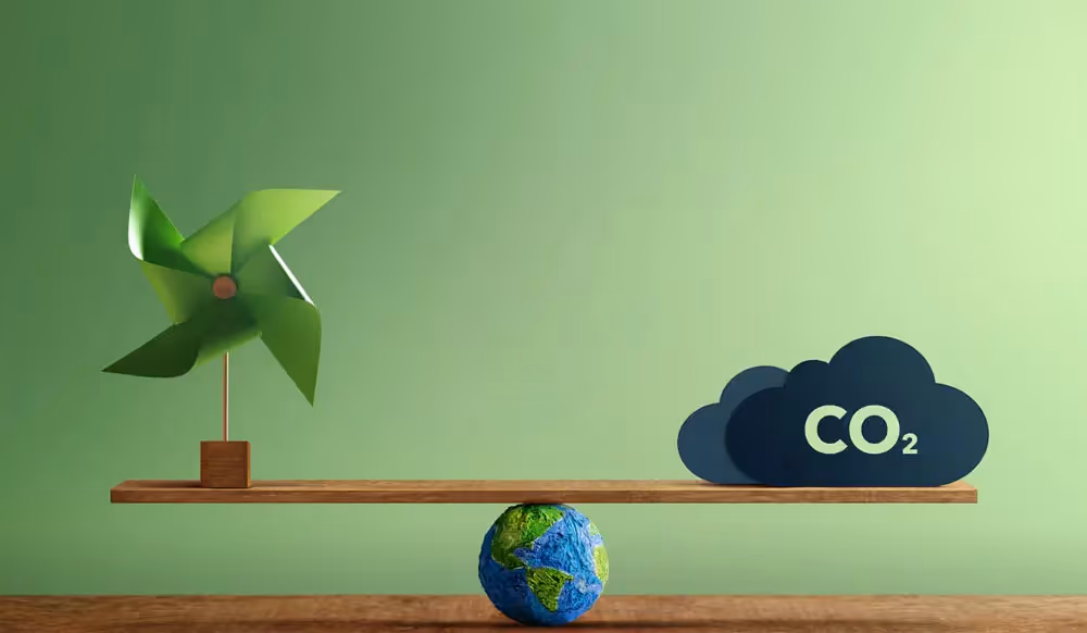 Carbon credits and offsets chart explaining corporate net-zero strategies and sustainability efforts