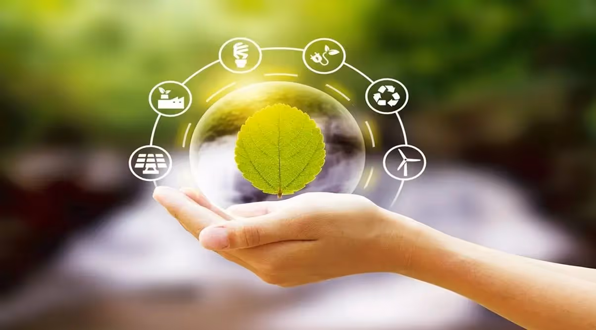 Sustainability report showcasing carbon footprint and decarbonization efforts within a global supply chain
