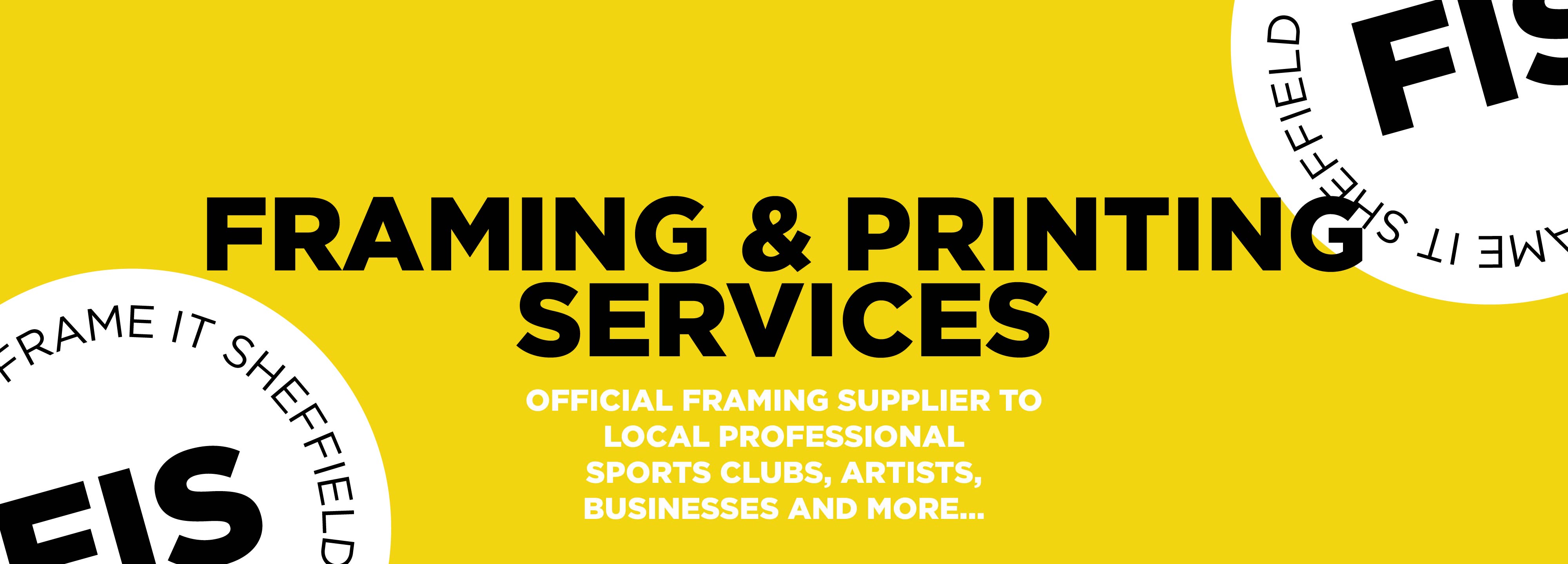Frame It Sheffield yellow background with Framing and Printing Services