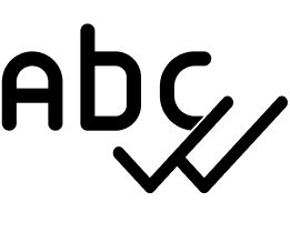 Check text for errors icon