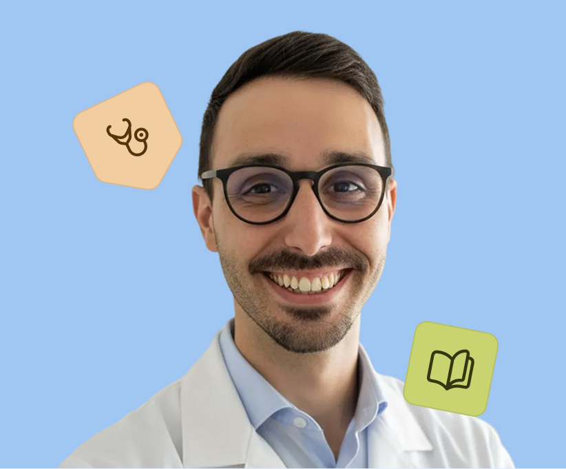 Dott. Gianluca Citino durante una visita endocrinologica in videochiamata