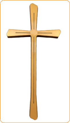 Мідний хрест з мінімальним оздобленням