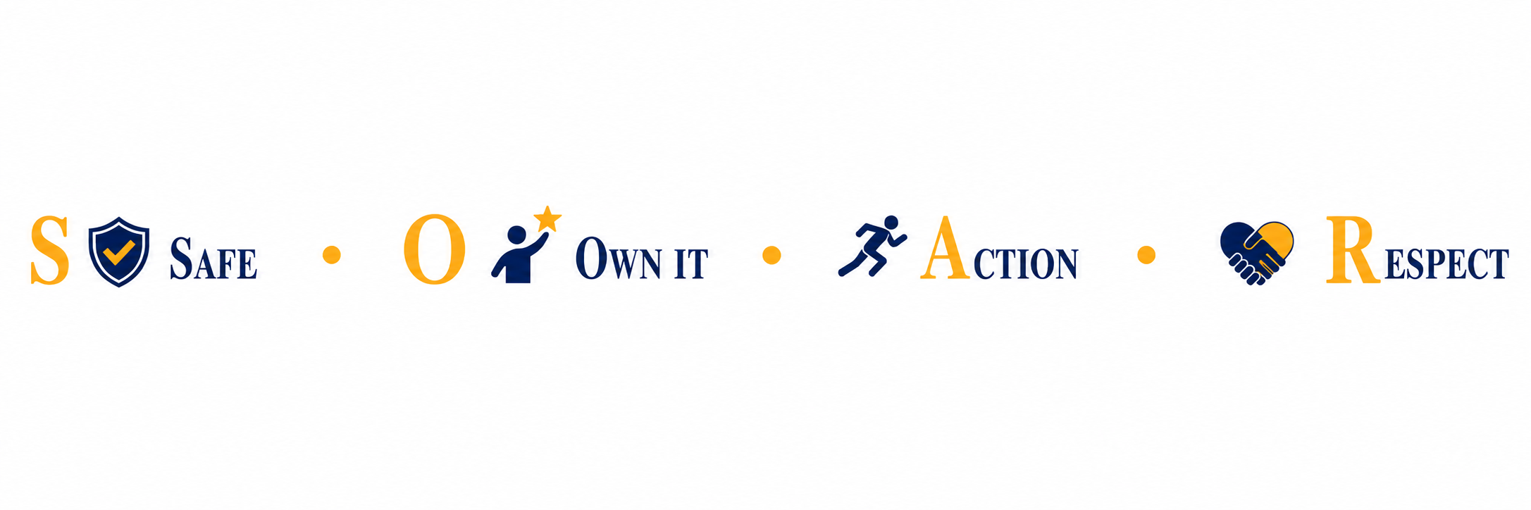 SOAR values Safe Own It Action Respect school acronym graphic