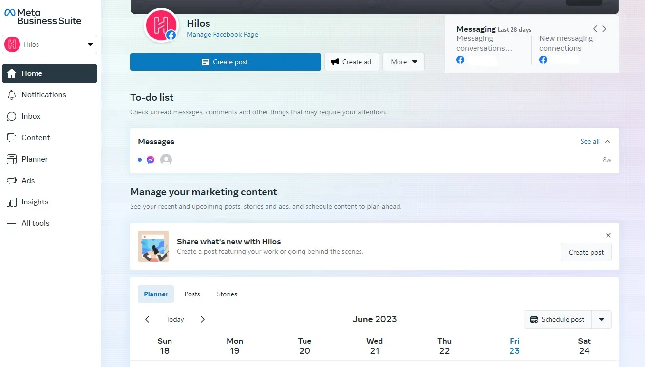 facebook business manager home