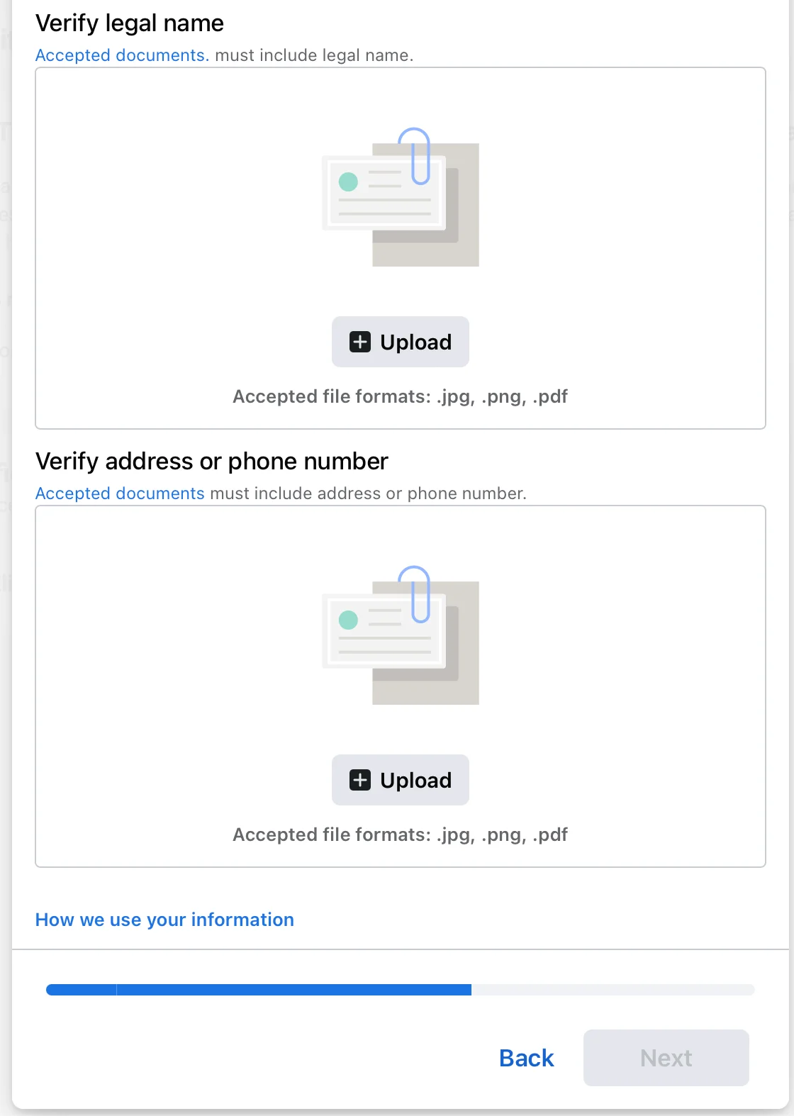 ingresar documentos business manager verificacon