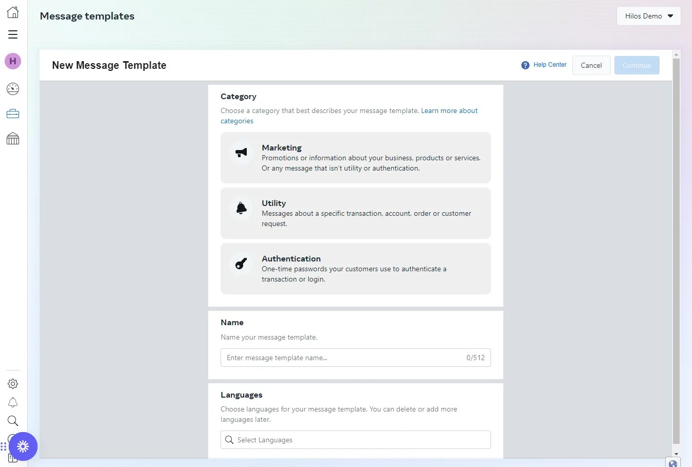 crear plantilla whatsapp business manager paso 1