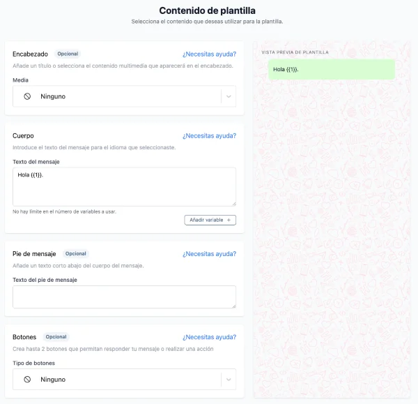 editor de plantillas whatsapp Hilos