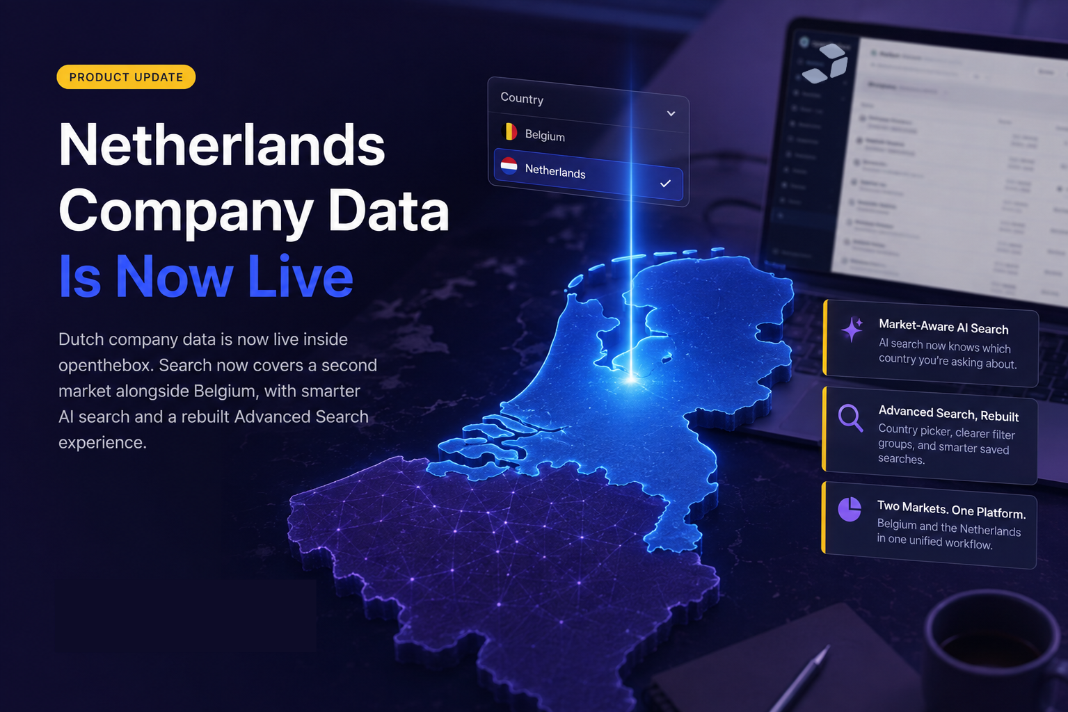 Nouvelle fonctionnalité : les données d'entreprises néerlandaises sont désormais disponibles