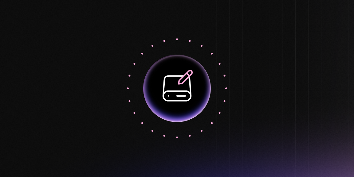 HSM Signing with Turnkey: a hardware security module icon with a signing pen inside a glowing purple ring